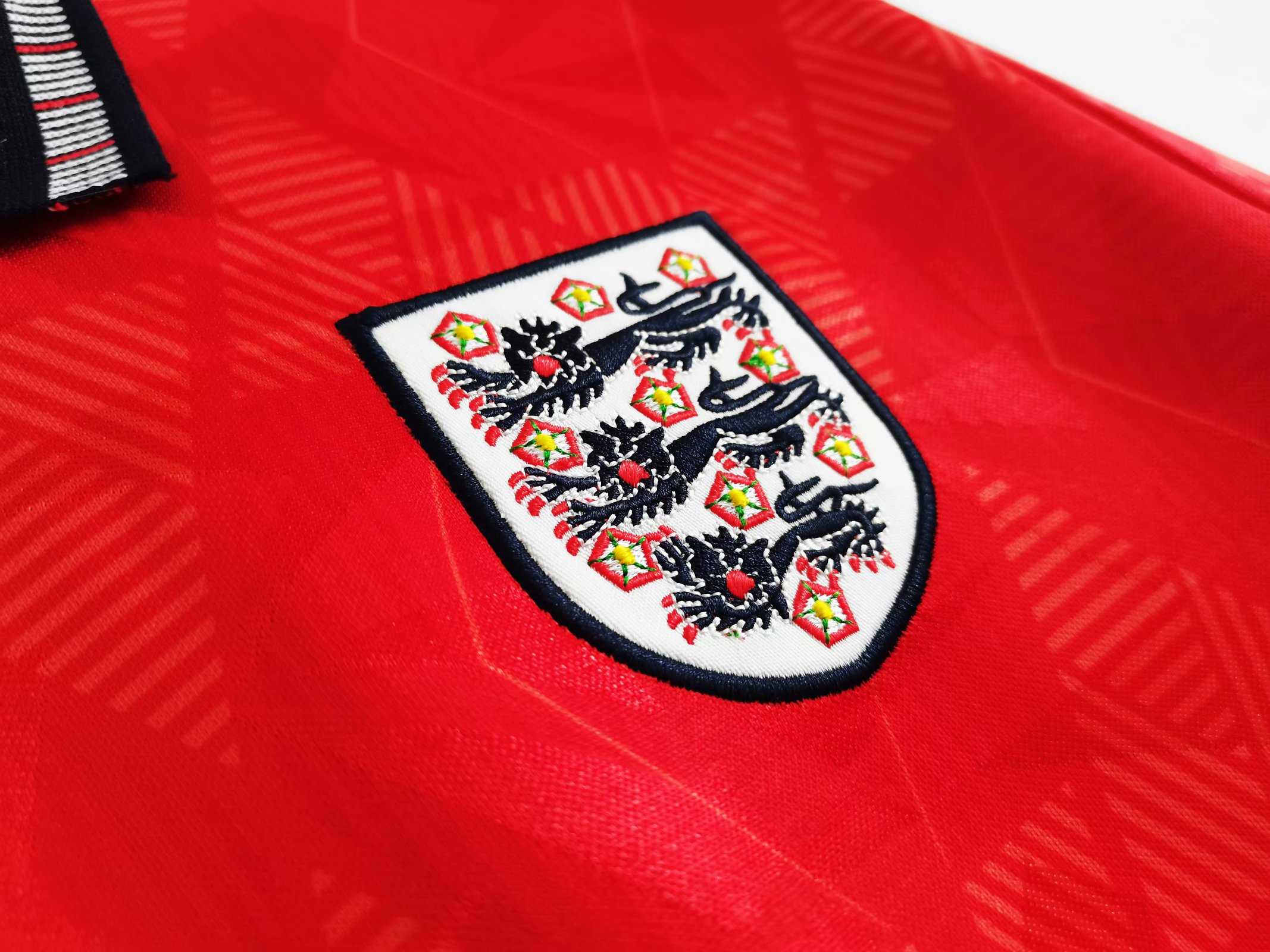Inghilterra Maglia Away Red 1990